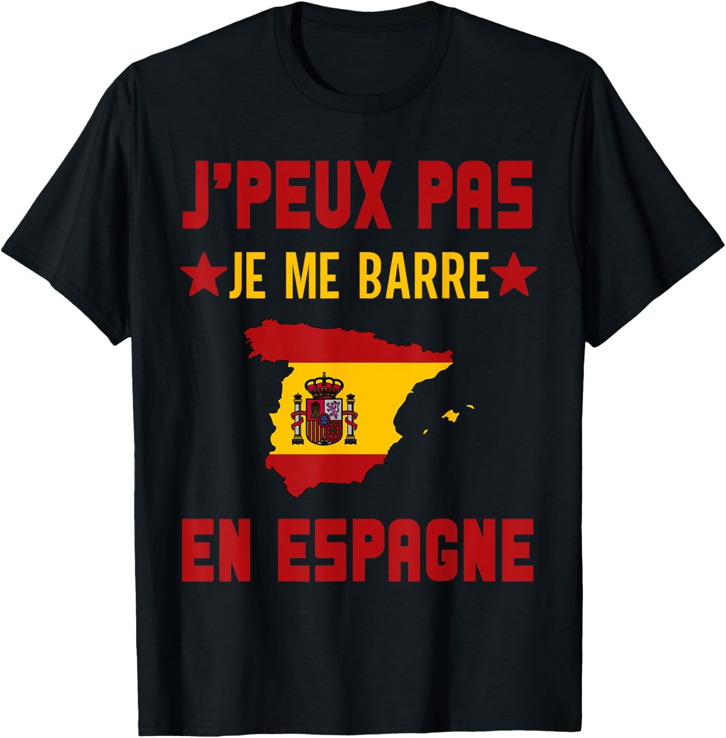I can not I bar in spain gift travel spanish , Black, S T-Shirt - T-Shirt | Black