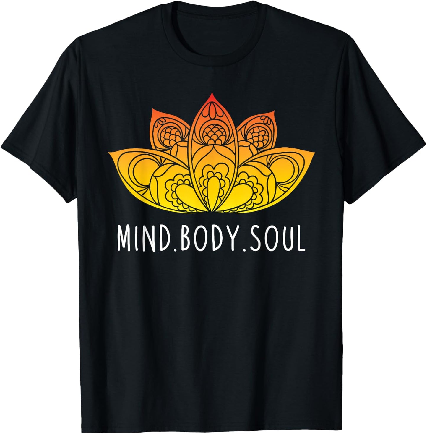 Mind Body Soul Women Meditation Graphic Ideas T-Shirt - T-Shirt | Black