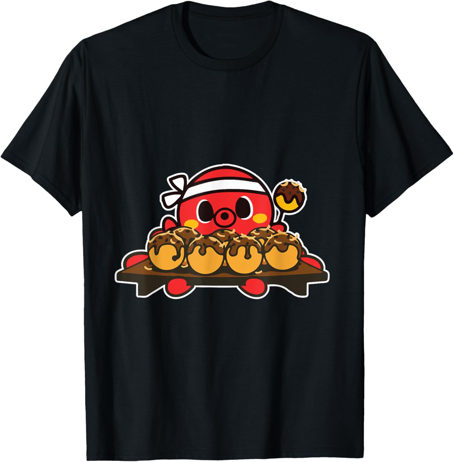 Octopus Cooking Japanese Takoyaki T-Shirt - T-Shirt | Black