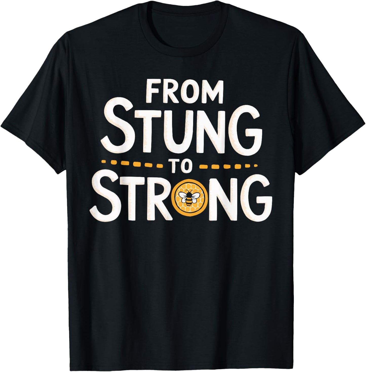 Bee Sting Survivor Bee Sting Recovery Funny Bee Attack T-Shirt - T-Shirt | Black