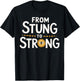 Bee Sting Survivor Bee Sting Recovery Funny Bee Attack T-Shirt - T-Shirt | Black