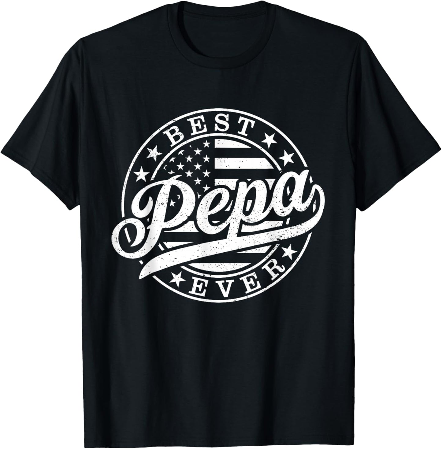 Best Pepa Ever American US Flag Funny Grandpa Father's Day T-Shirt - T-Shirt | Black