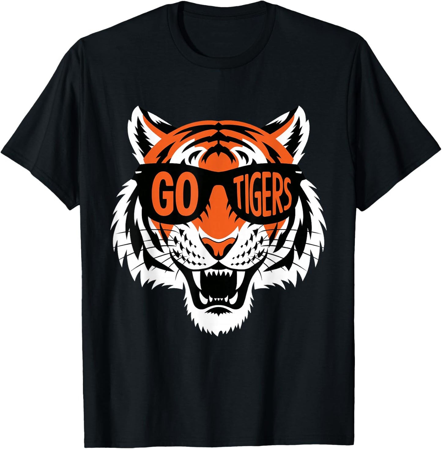 Retro Go Tigers Vintage Style Classic Gift Women Kid T-Shirt - T-Shirt | Black