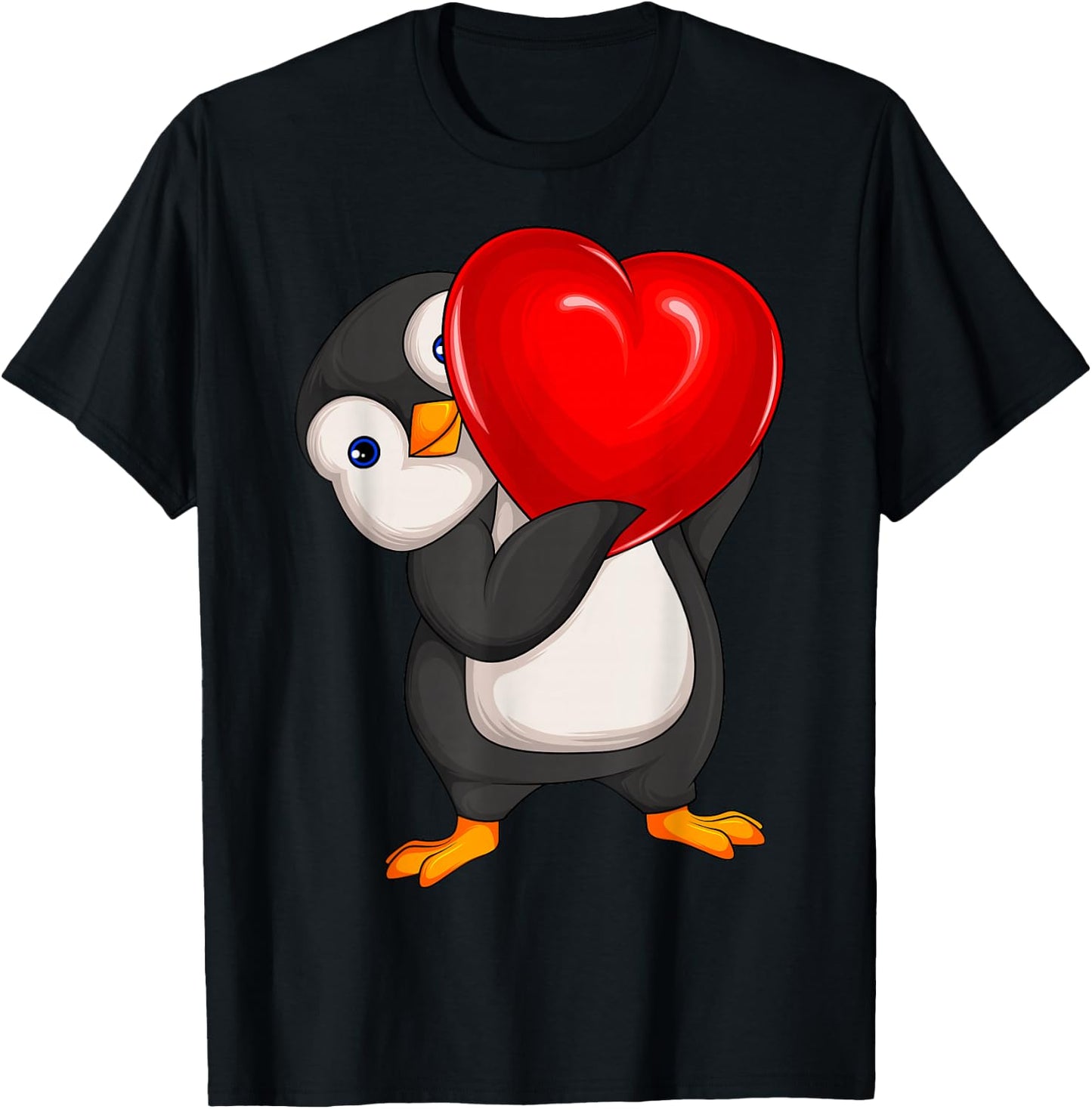 Penguin Women Girl Kids T-Shirt - T-Shirt | Black