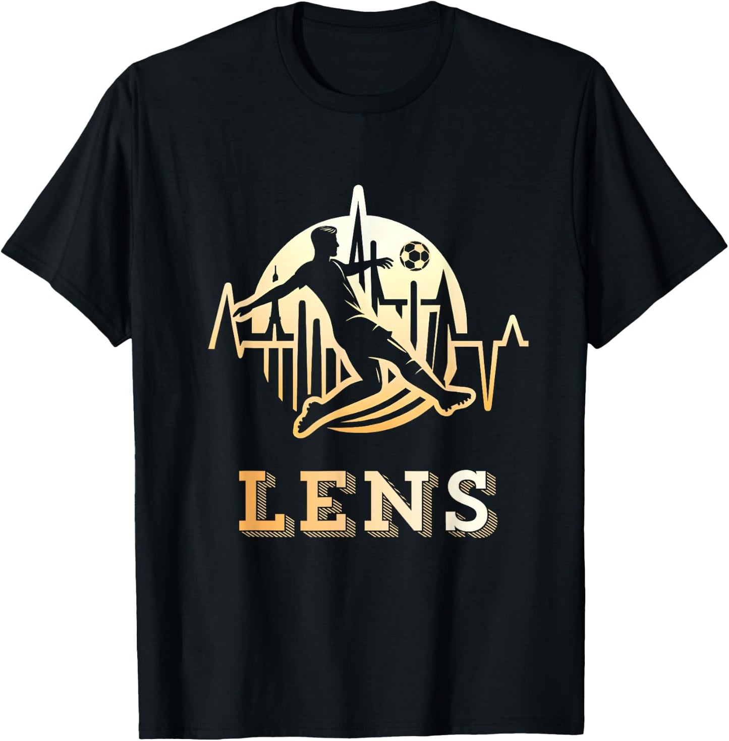 Lensois Football Lens Supporter Gift , Black, S T-Shirt - T-Shirt | Black