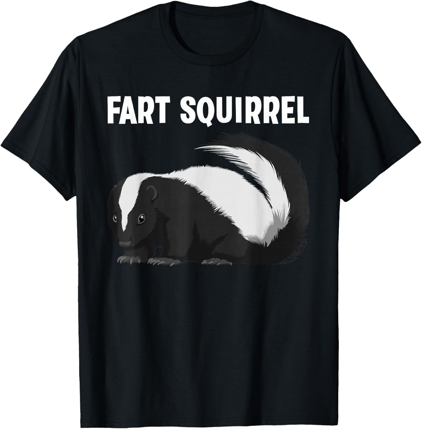 Cute Skunk Design Women Kids Animal Skunk Lovers T-Shirt - T-Shirt | Black