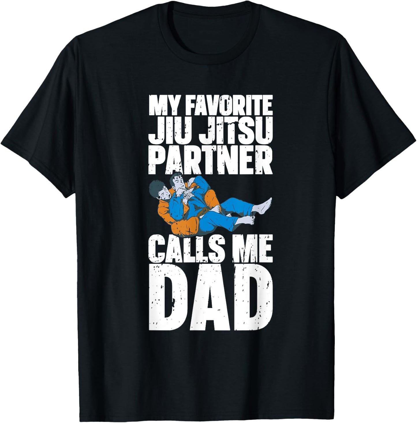 Brazilian Jiu Jitsu Dad BJJ Mixed Martial Jiu Jitsu Gi Jiu T-Shirt - T-Shirt | Black