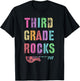 3rd GRADE ROCKS Testing Teacher Rockstar Team Third Grader Men Women Girls Kids T-Shirt - T-Shirt | Black