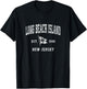 Long Beach Island New Jersey NJ Vintage Boat Anchor Flag T-Shirt - T-Shirt | Black