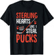 Stealing Heart Like I Steal Pucks Valentines Day Hockey T-Shirt - T-Shirt | Black