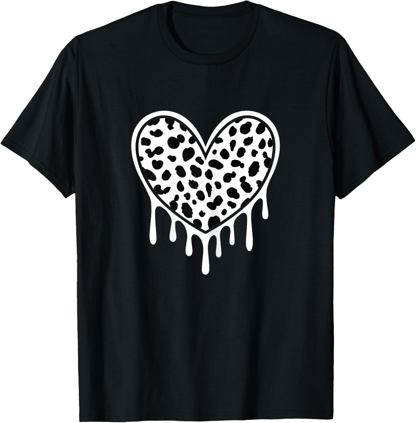 Cute Dalmatian Heart Dalmatian Lover Women Girls T-Shirt - T-Shirt | Black