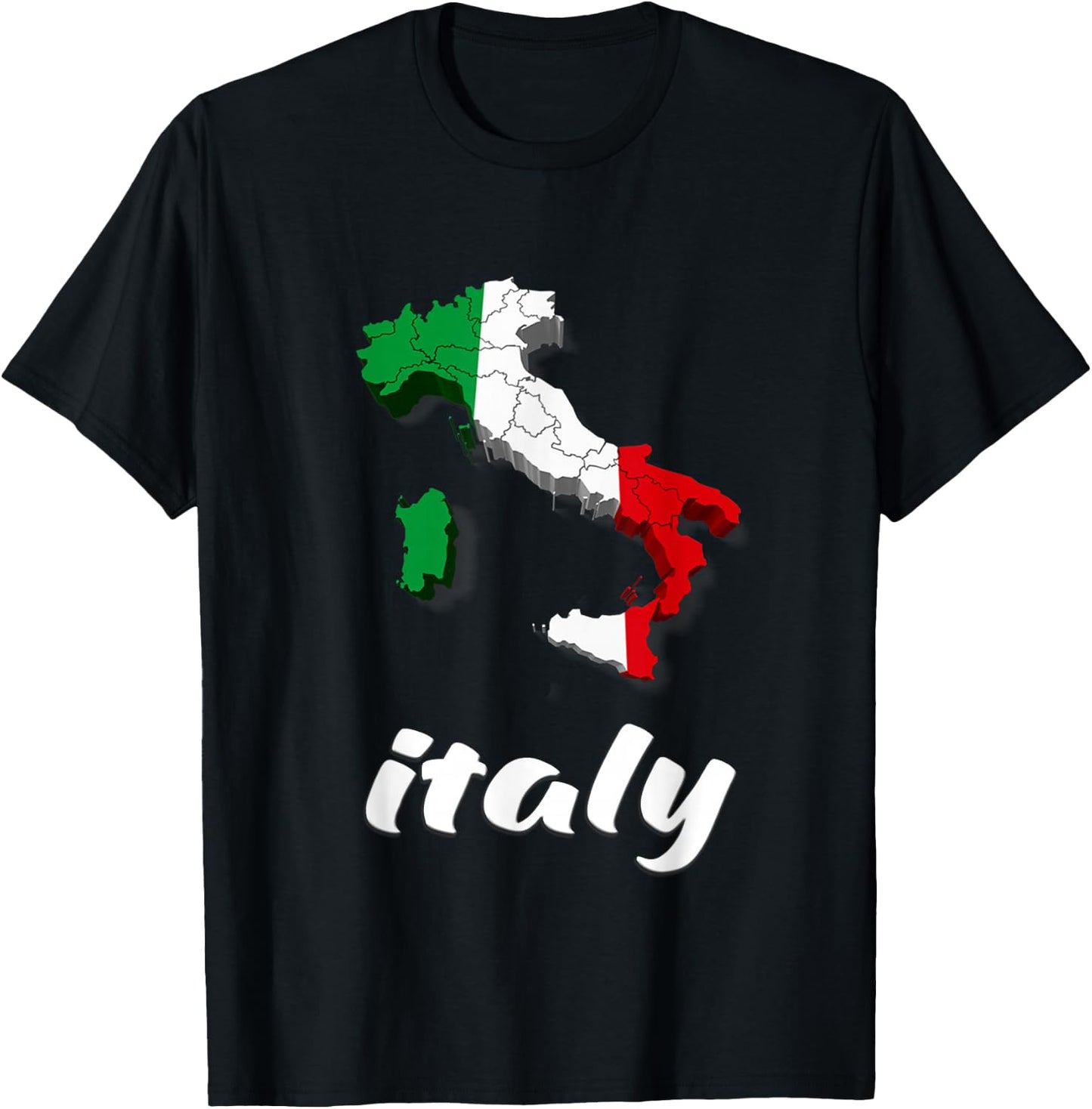 Italien Flagge Italien Liebhaber Italien Shirt für Mädchen Italien Herren T-Shirt - T-Shirt | Black