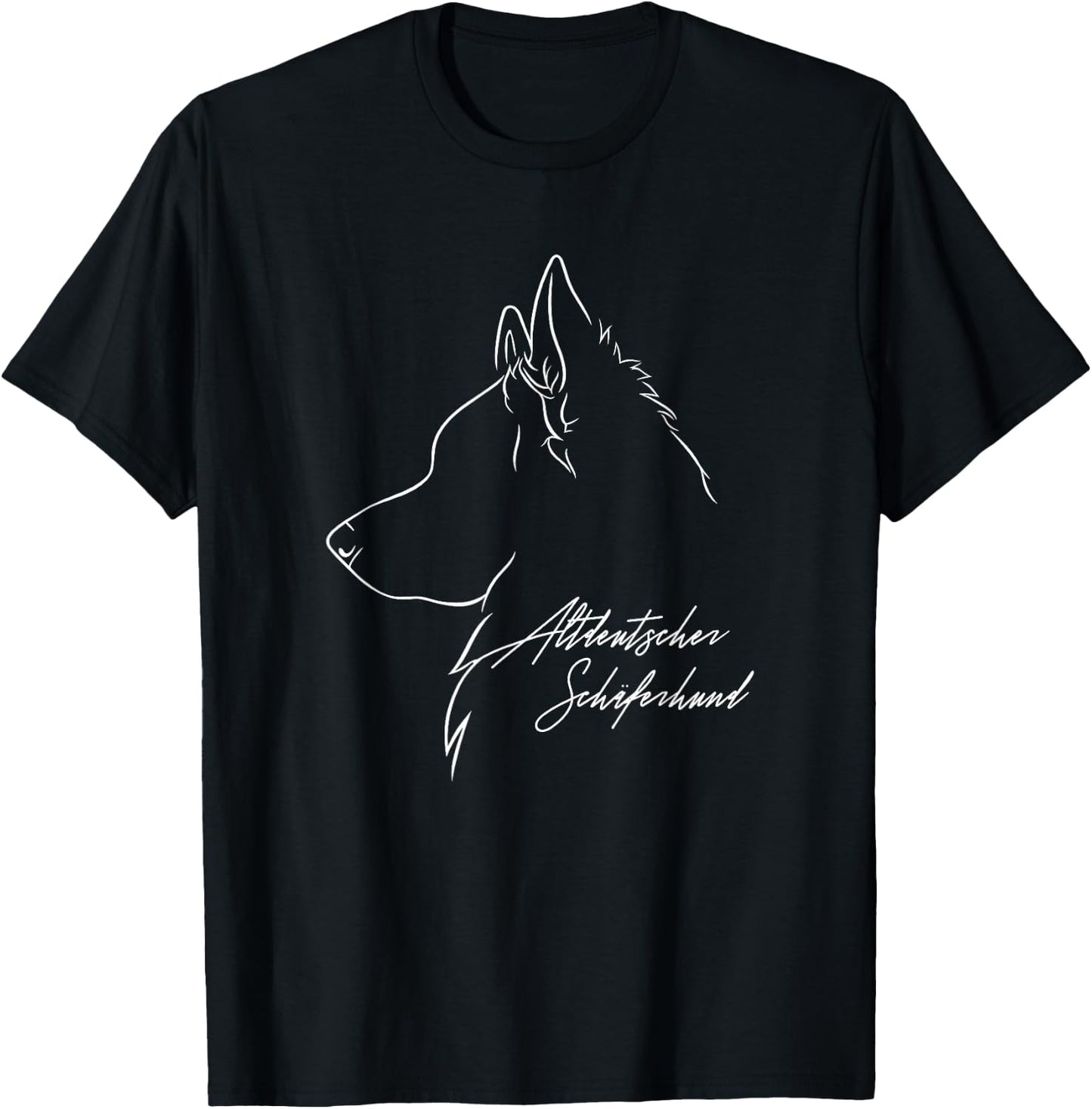Altdeutscher Schäferhund Profil Hunderasse Hund Hunde T-Shirt - T-Shirt | Black
