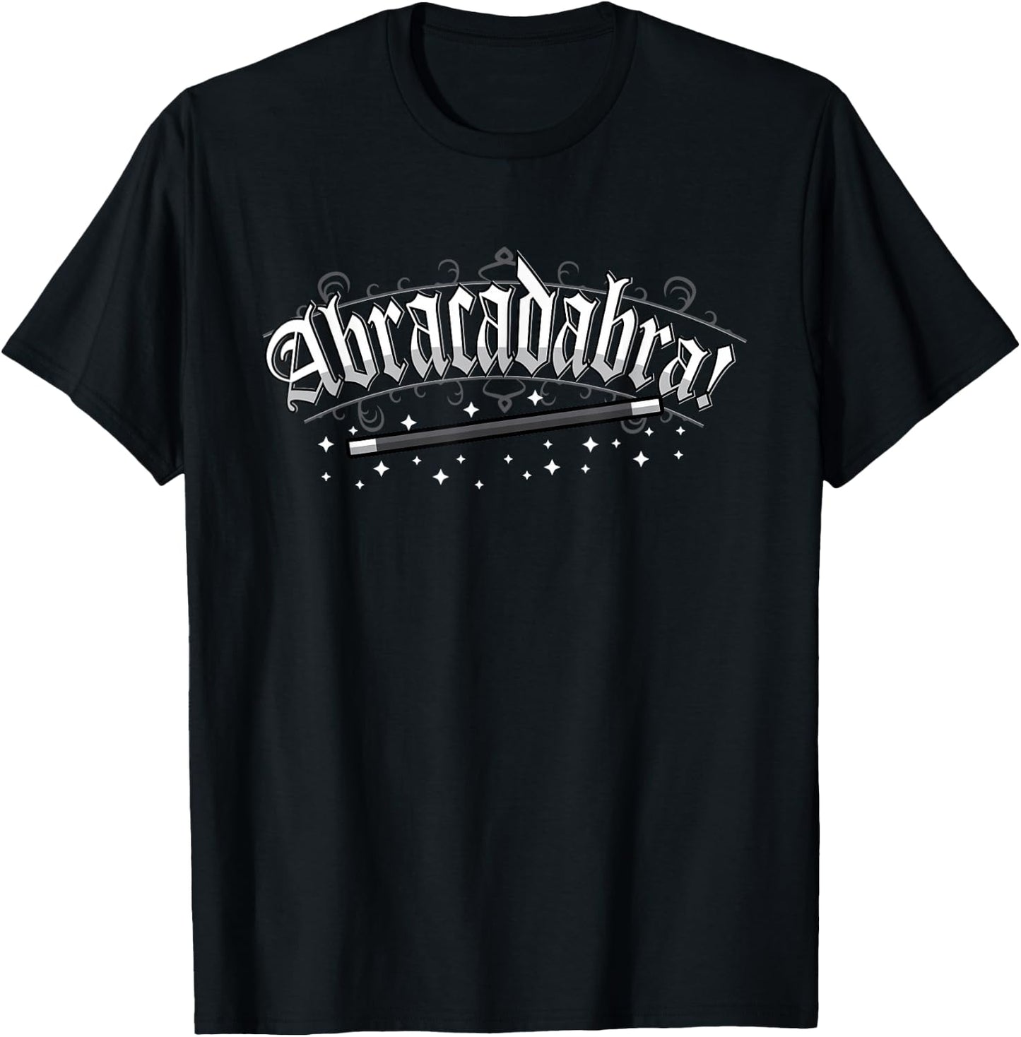 Abracadabra! Magician Magic Wand T-Shirt - T-Shirt | Black