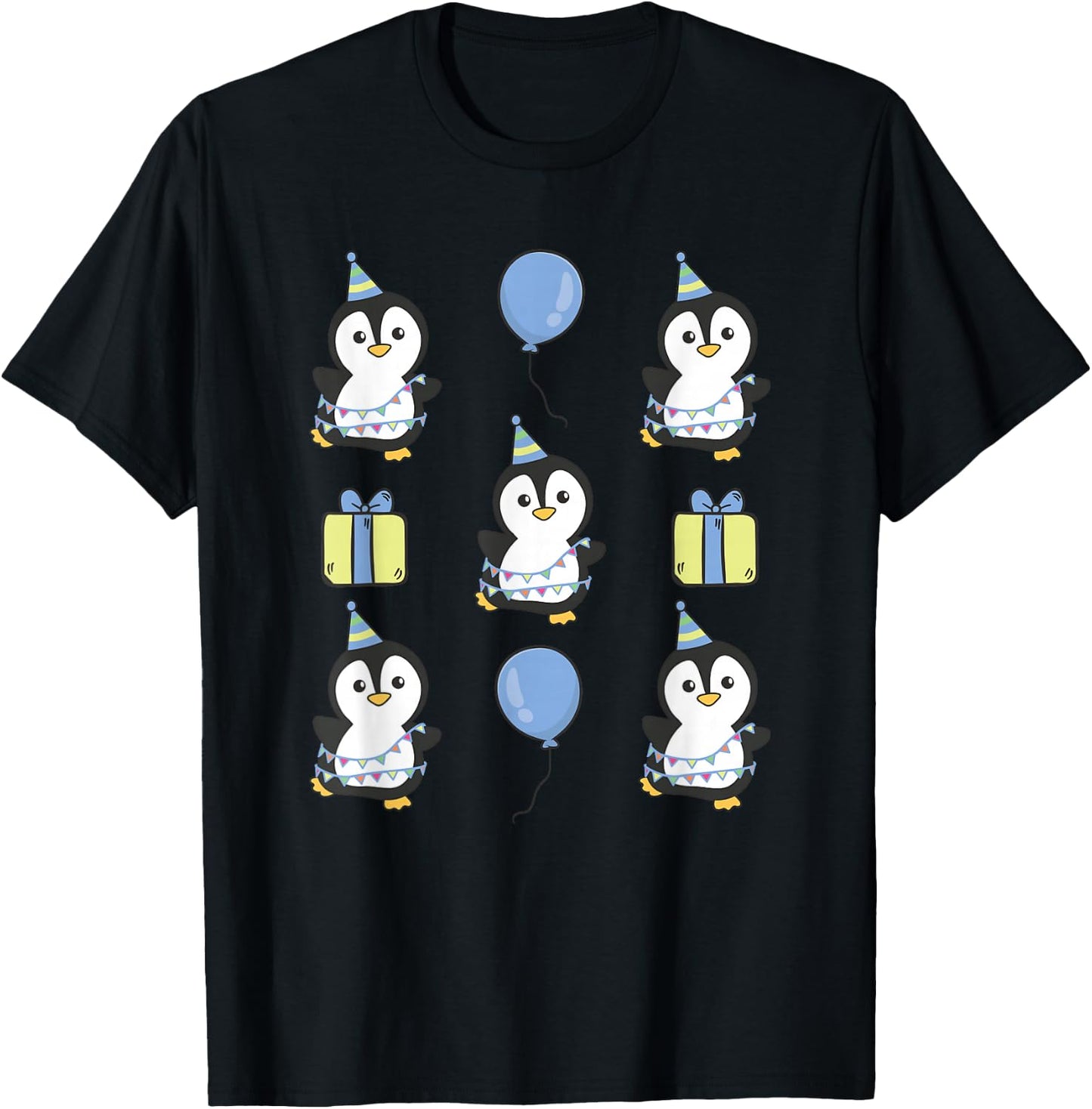 Birthday Penguin for Children a Birthday Penguin T-Shirt - T-Shirt | Black