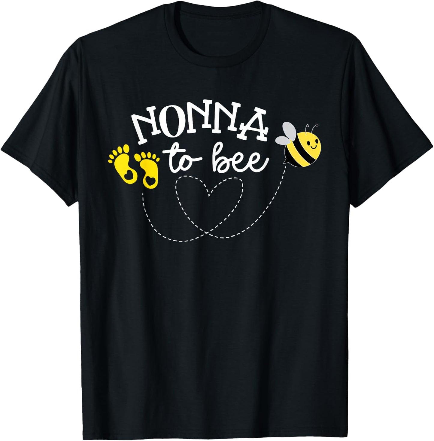Nonna to Bee Pregnancy Announcement Baby Shower T-Shirt - T-Shirt | Black