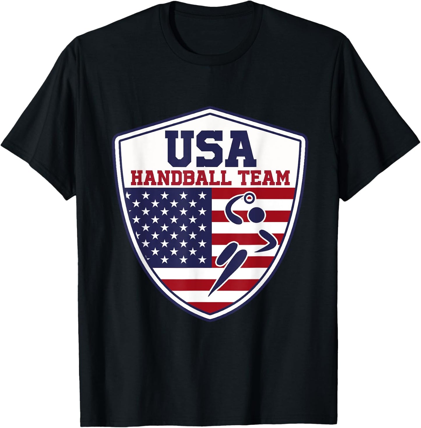 Handball Shirt for Sports Fans - USA Handball Team T-Shirt - T-Shirt | Black