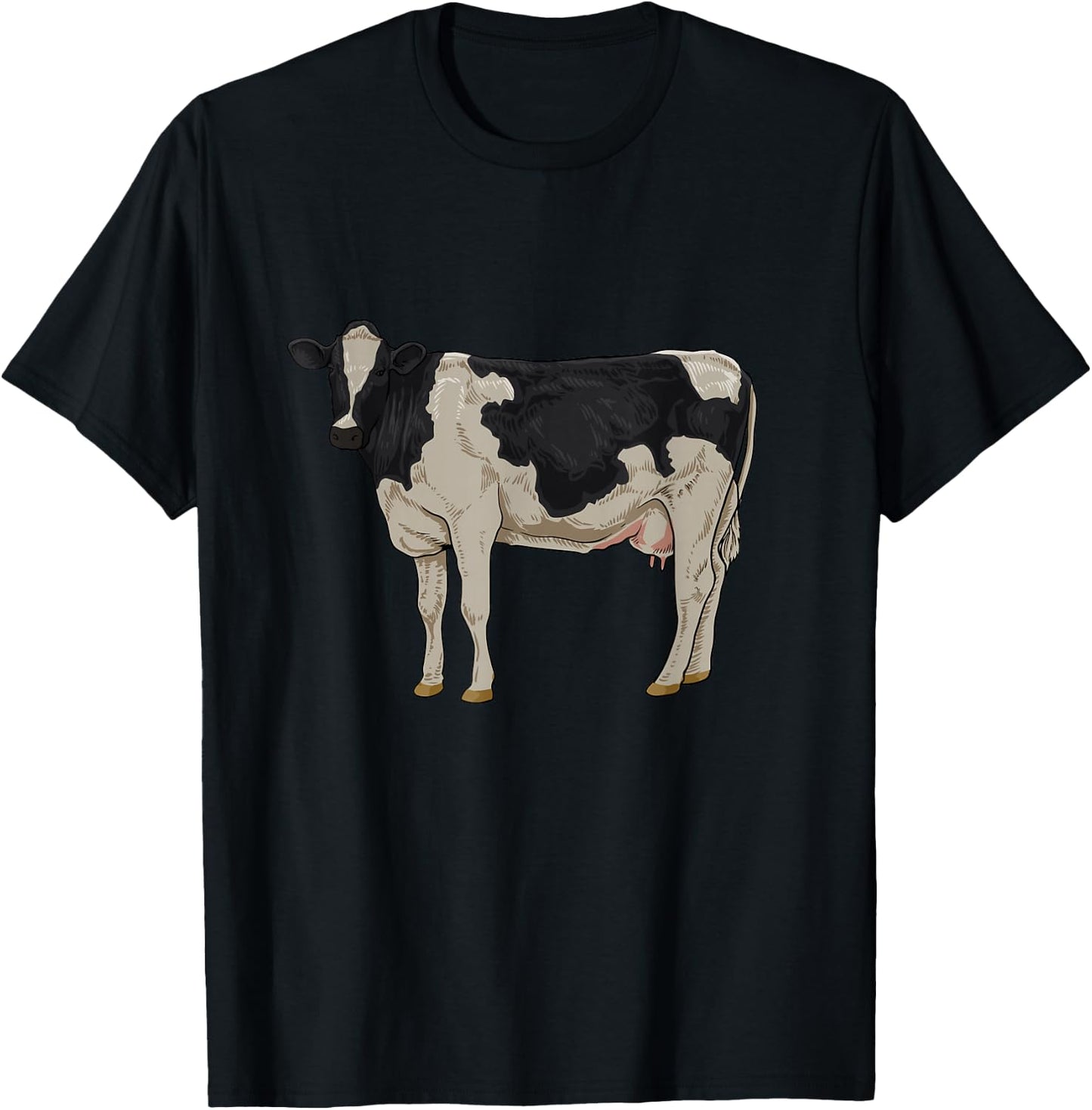 Drawing of a Holstein cattle T-Shirt - T-Shirt | Black