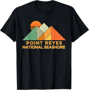 Retro Vintage Point Reyes National Seashore Shirt T-Shirt - T-Shirt | Black