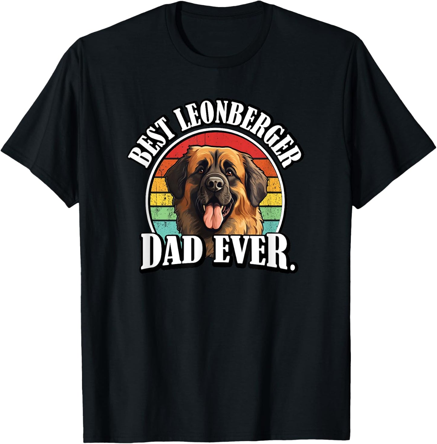 Funny Retro Vintage Best Leonberger Dad Lover T-Shirt - T-Shirt | Black