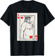 Jeu de cartes en forme de cœur Roi avec vin T-Shirt - T-Shirt | Black