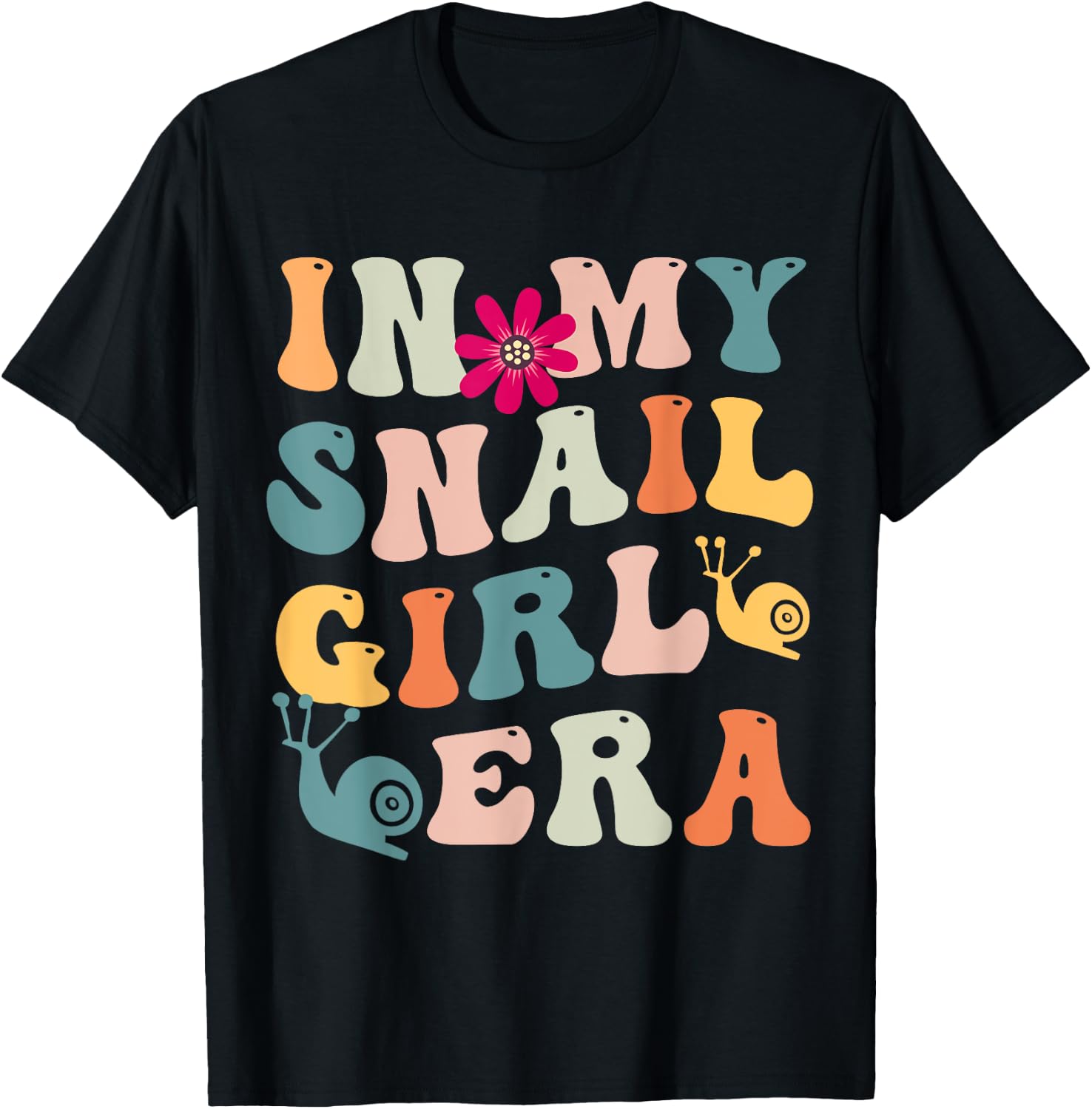funny snail shirt costume In my snail girl era T-Shirt - T-Shirt | Black