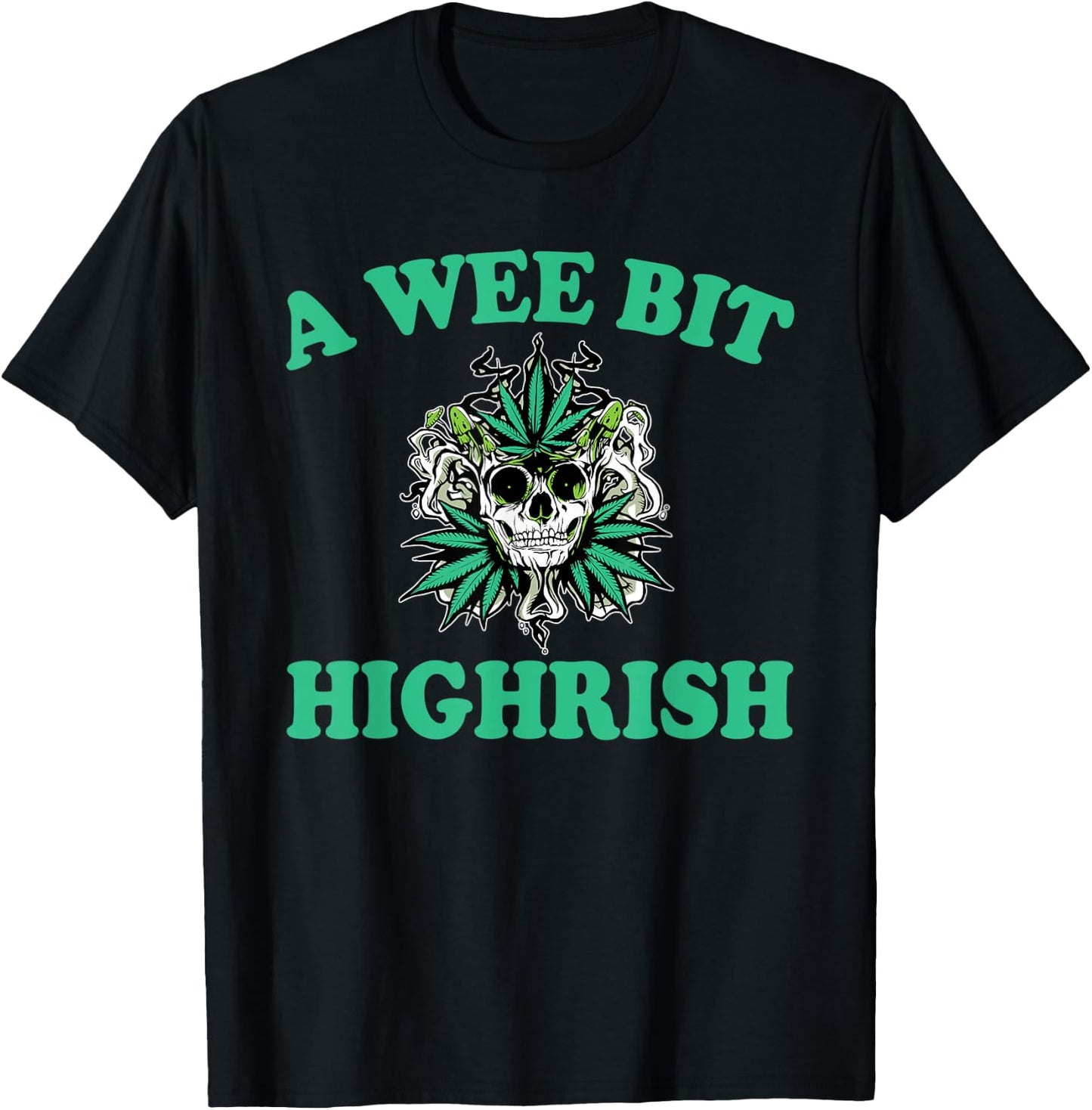 Funny Pun A Wee Bit HiRish T-Shirt - T-Shirt | Black