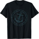 Compass Anchor Nautical Design with Compass Captain Sailor T-Shirt - T-Shirt | Black