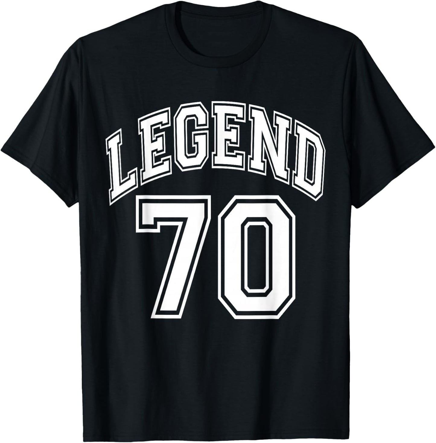 Legend 70 Number Varsity Team - 70th Birthday & 70 Years Old T-Shirt - T-Shirt | Black
