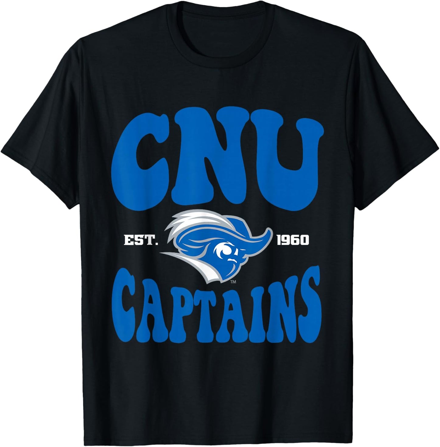 Christopher Newport Captains | Official NCAA | NCAFCNU04 T-Shirt - T-Shirt | Black