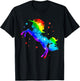Unicorn Rainbow Galaxy Gay Pride T-Shirt - T-Shirt | Black