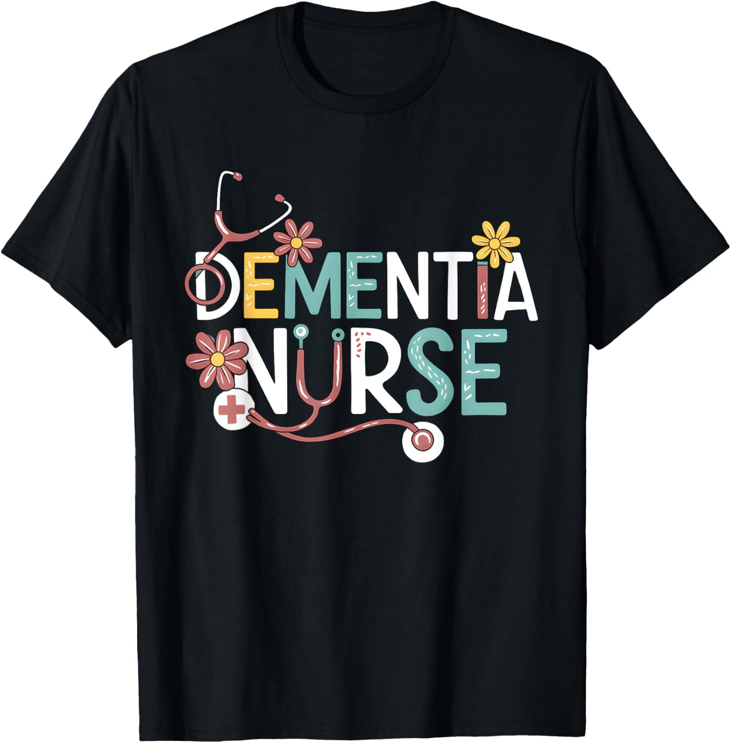 Dementia Nurse Alzheimer Memory Nursing Appreciation T-Shirt - T-Shirt | Black
