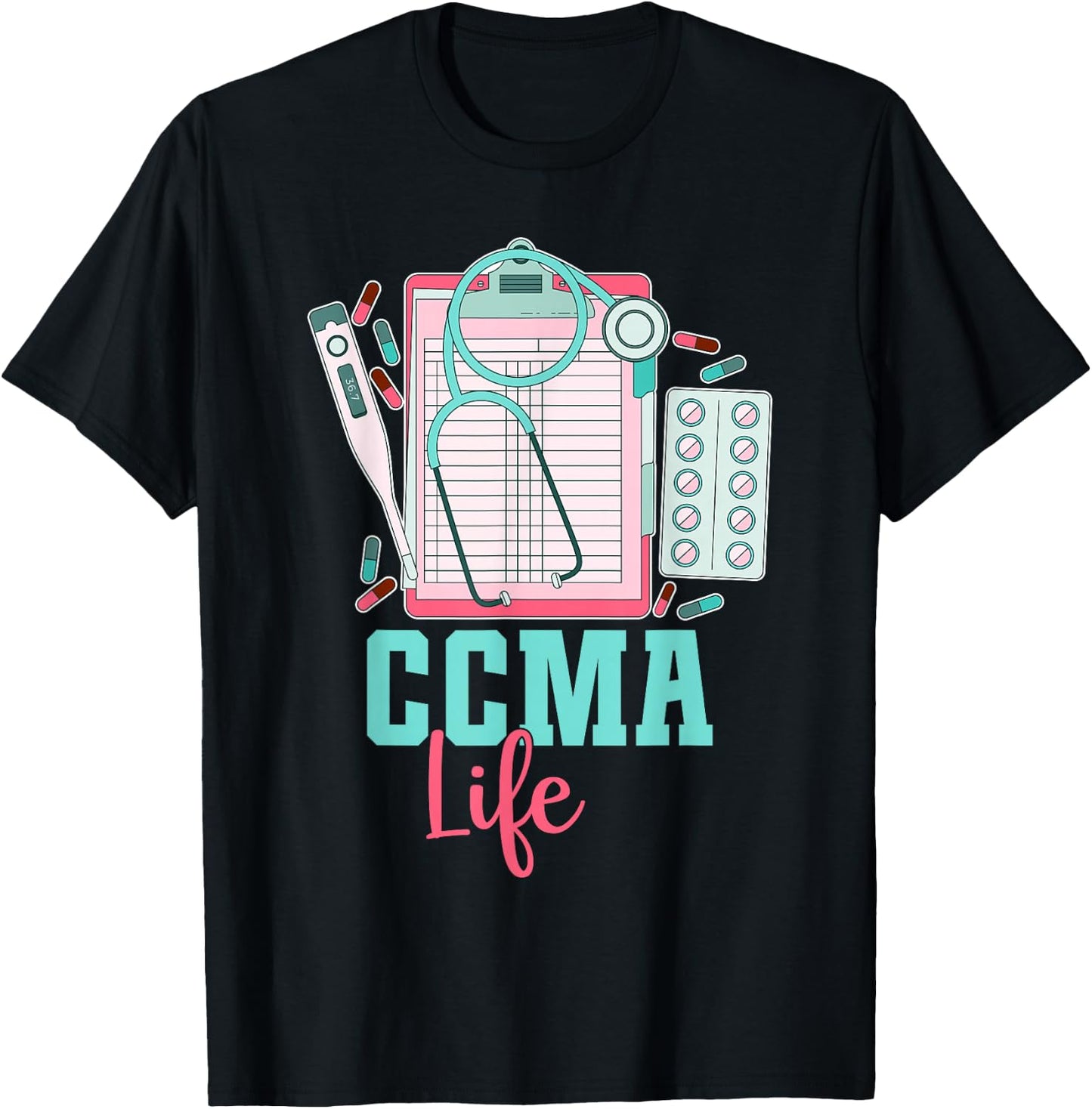 Certified Clinical Medical Assistant CCMA T-Shirt - T-Shirt | Black
