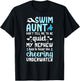 Swim Aunt Funny Swimming Aunt Of A Swimmer Aunt T-Shirt - T-Shirt | Black