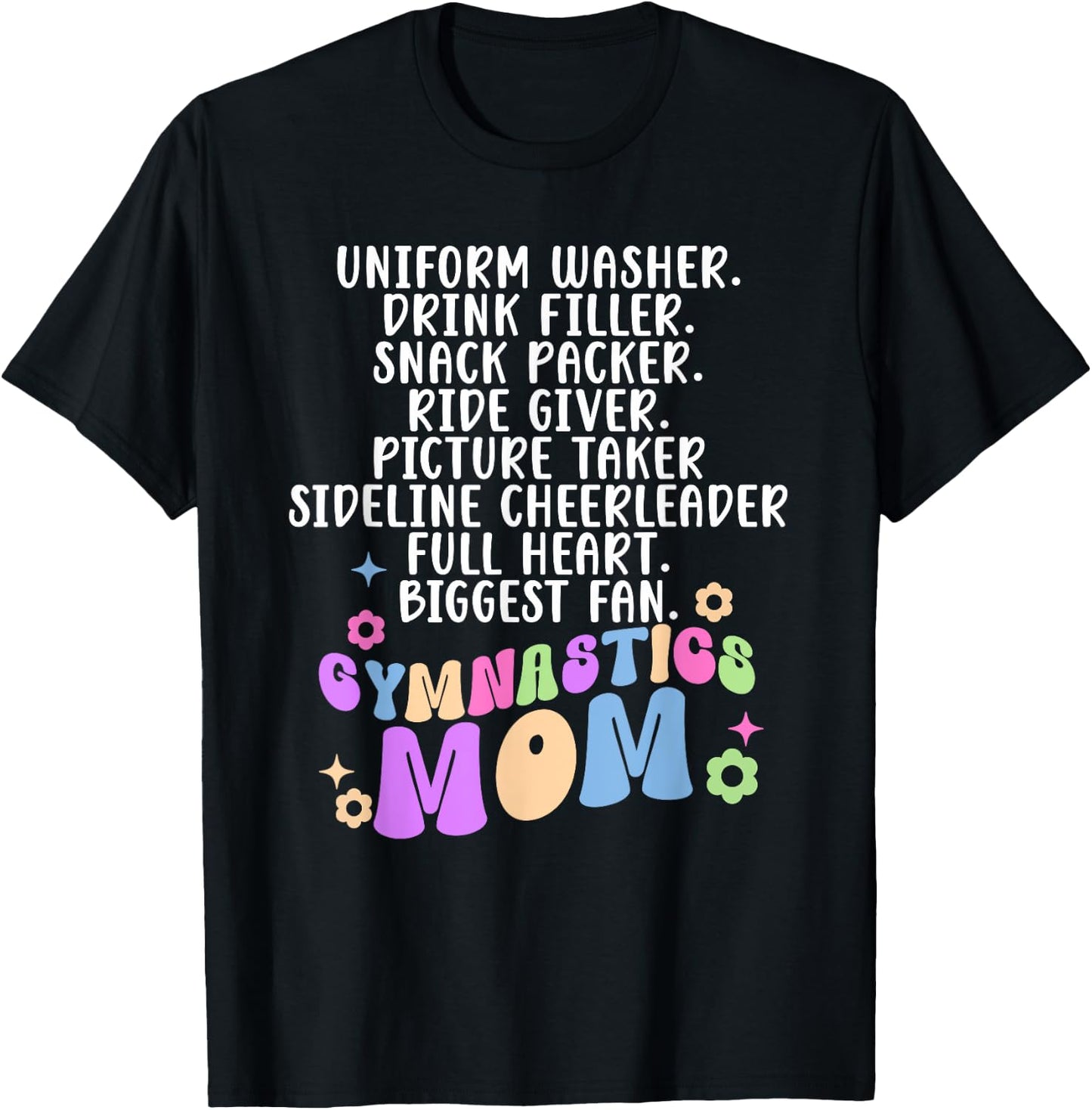 Gymnastics Mom Definition Mom Of A Gymnast Mother T-Shirt - T-Shirt | Black