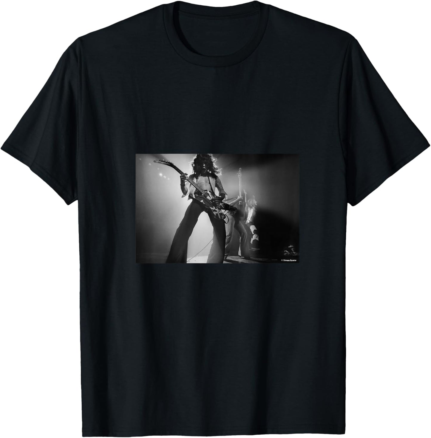 Women's Eddie Van Halen Runnin' with The Devil Live Simon Fowler V-Neck T-Shirt - T-Shirt | Black
