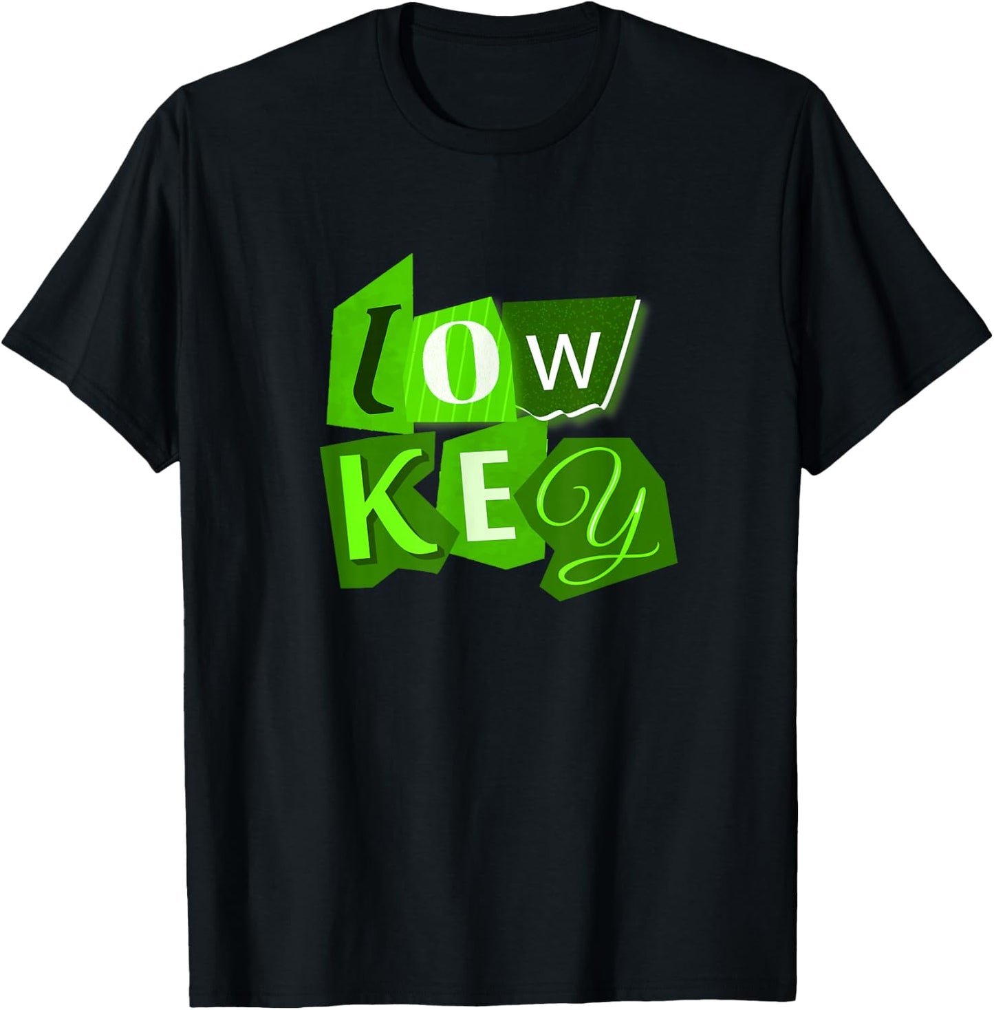 Green Color Low Key Green Graphic T-Shirt - T-Shirt | Black