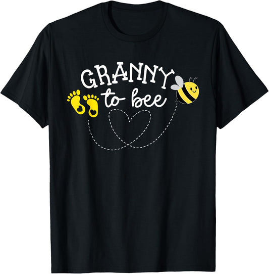 Granny to Bee Pregnancy Announcement Baby Shower T-Shirt - T-Shirt | Black