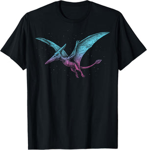 Pterodactyl Illustration T-Shirt - T-Shirt | Black