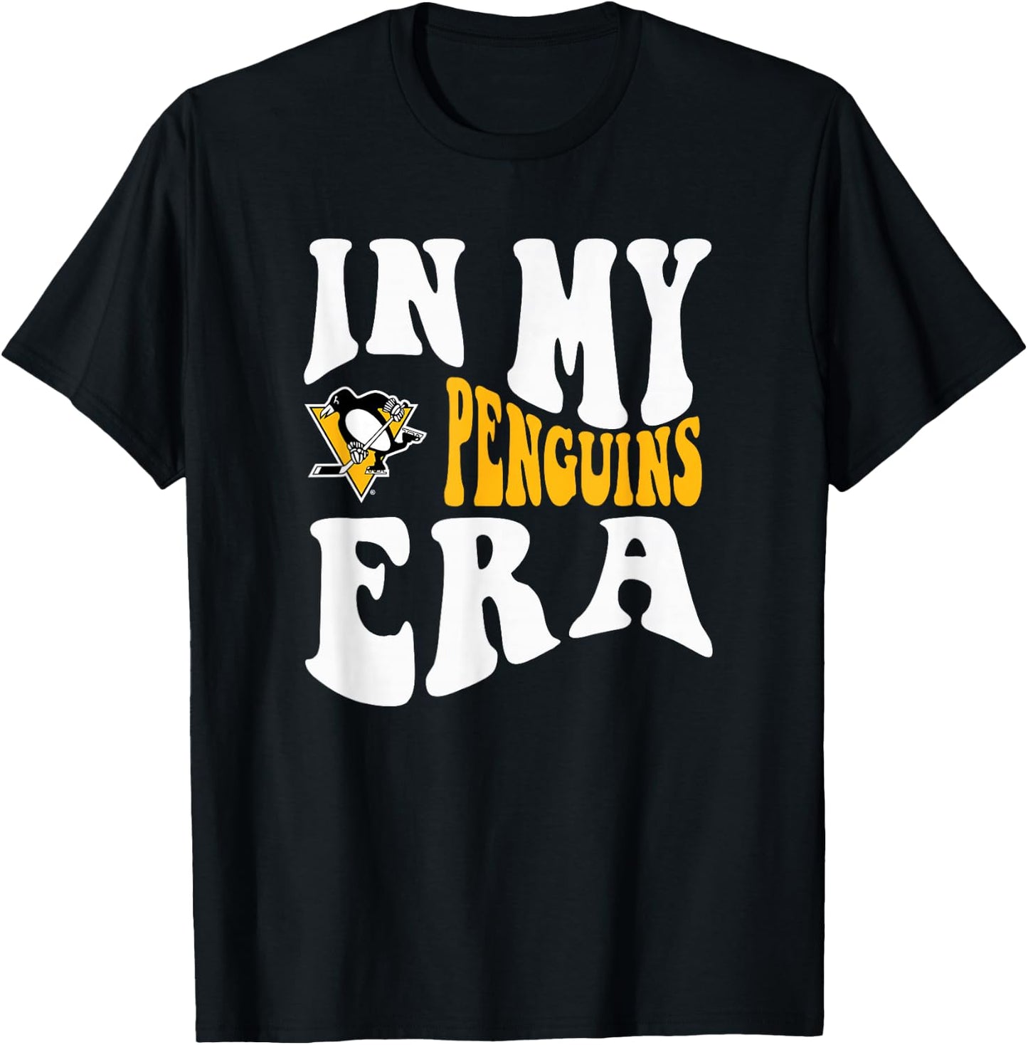 Pittsburgh Penguins Era Dark Heather Officially Licensed T-Shirt - T-Shirt | Black