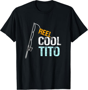 Reel Cool Tito Mexican Spanish Grandpa T-Shirt - T-Shirt | Black