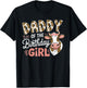 Daddy Of The Birthday Girl Cow Dad Family Party T-Shirt - T-Shirt | Black