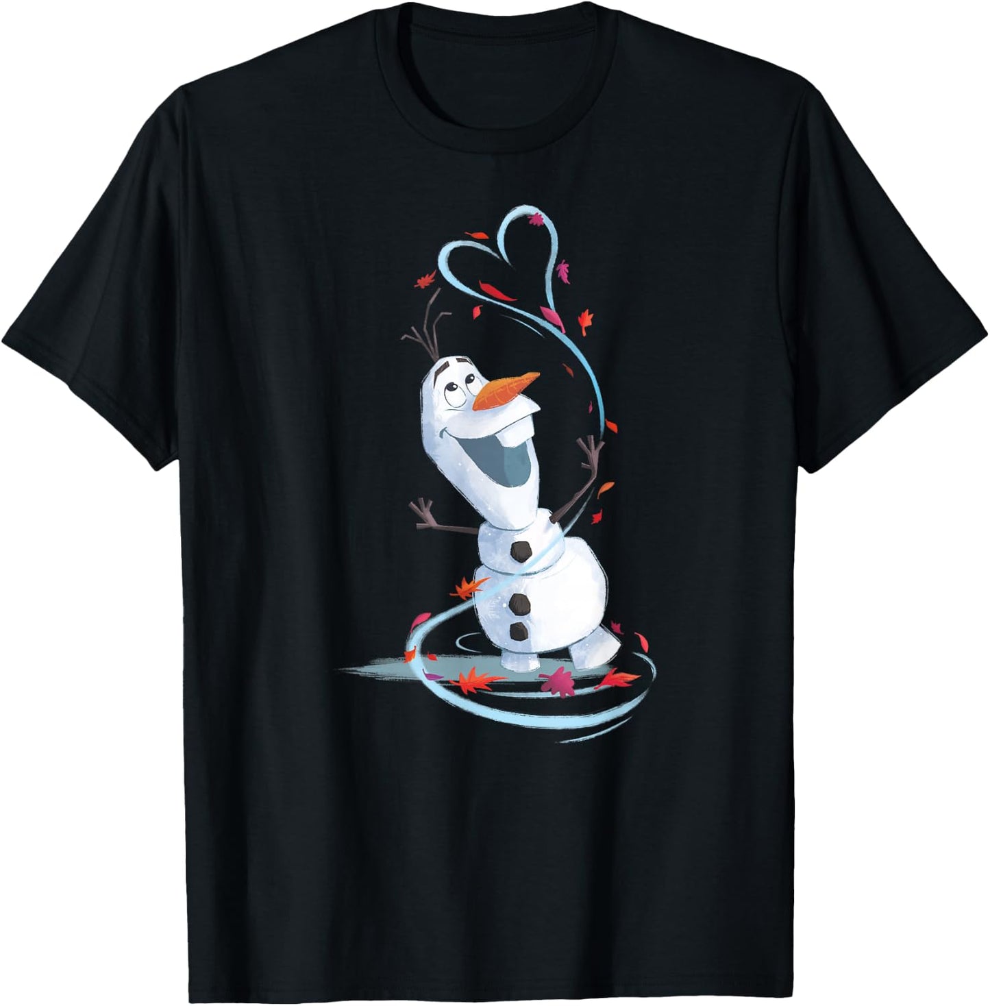 Frozen Olaf Snowman Heart T-Shirt - T-Shirt | Black
