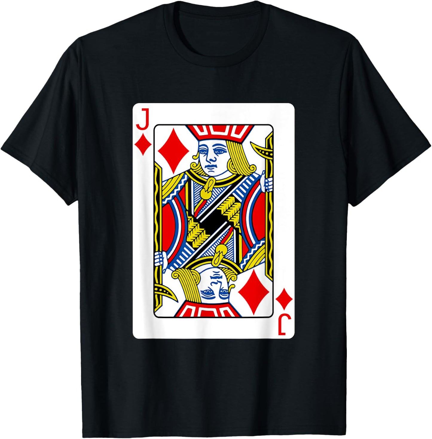 Jack Of Diamonds Playing Card Poker Player Costume T-Shirt - T-Shirt | Black