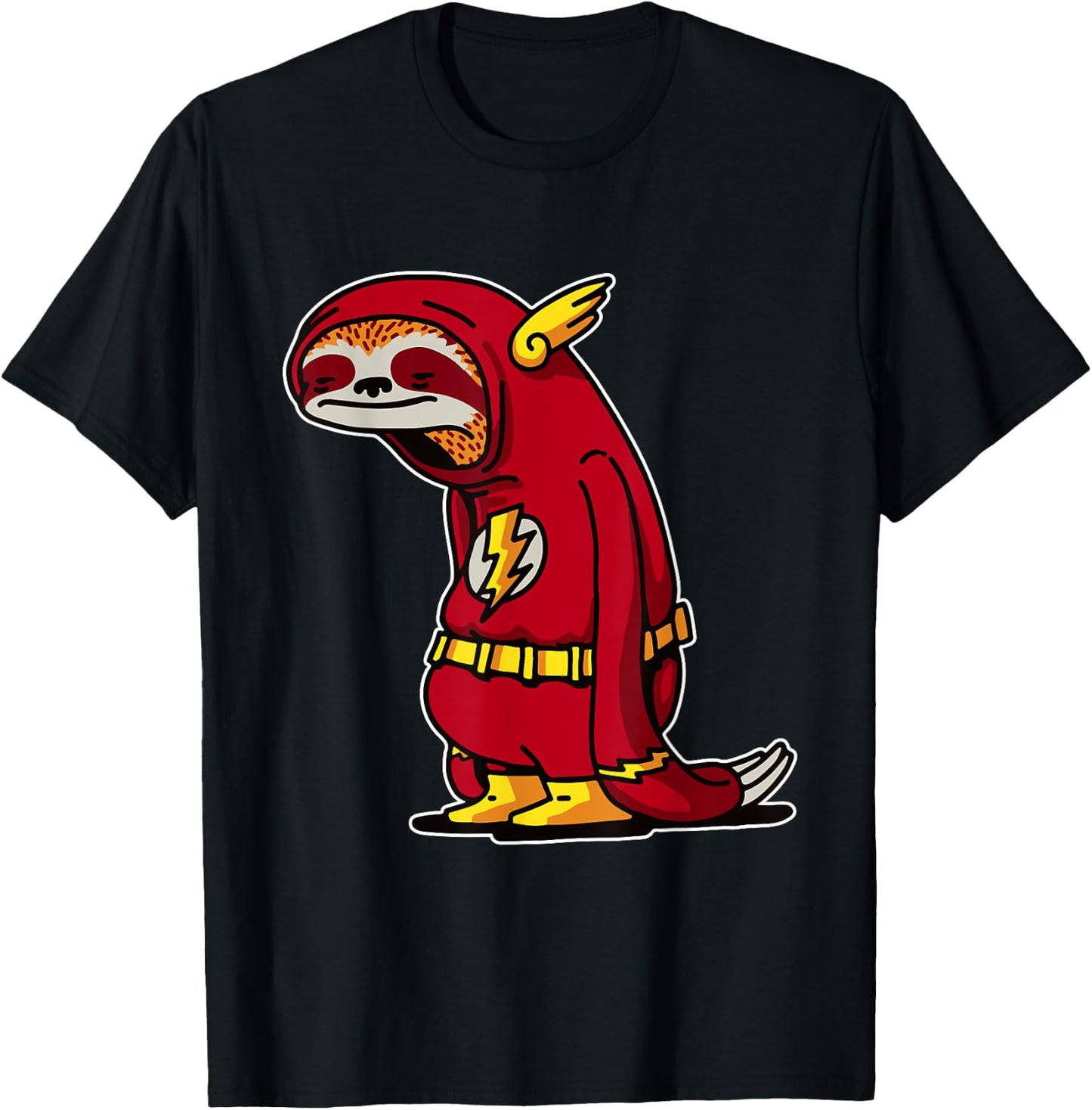 Sloth Superhero Christmas Pajama Funny Animal Wildlife X-Mas T-Shirt - T-Shirt | Black