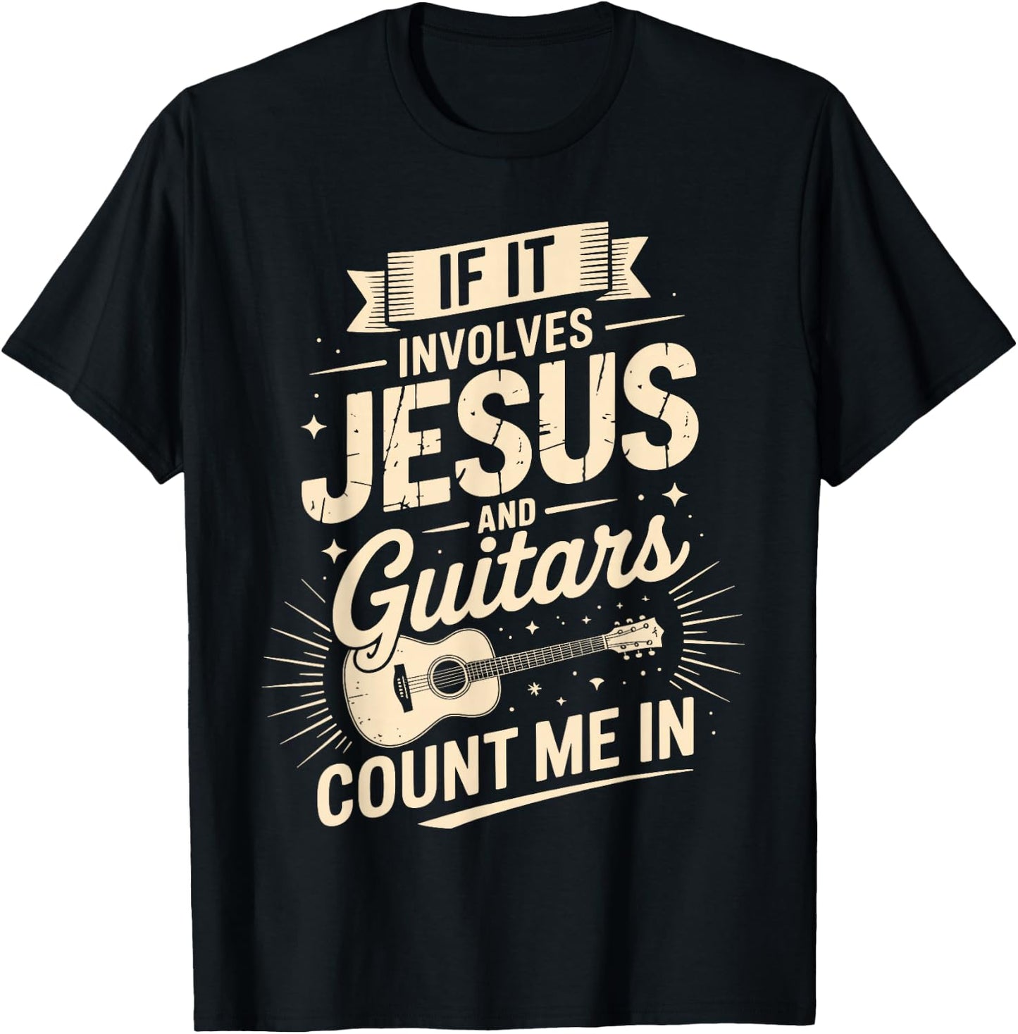 Funny Guitar Design Women Guitar Player Guitarist T-Shirt - T-Shirt | Black