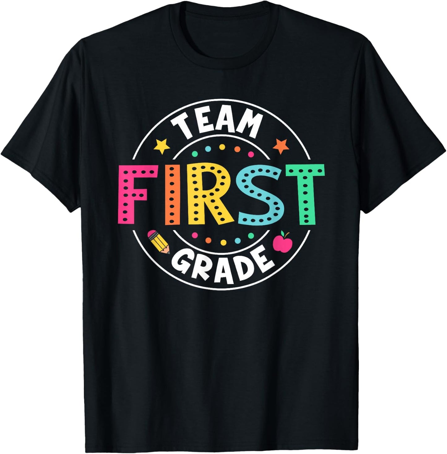 Team First Grade Teacher Kids Back To School 1st Grade Squad T-Shirt - T-Shirt | Black