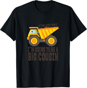 Big Cousin Shirt - Construction Dump Truck Gift T-Shirt - T-Shirt | Black