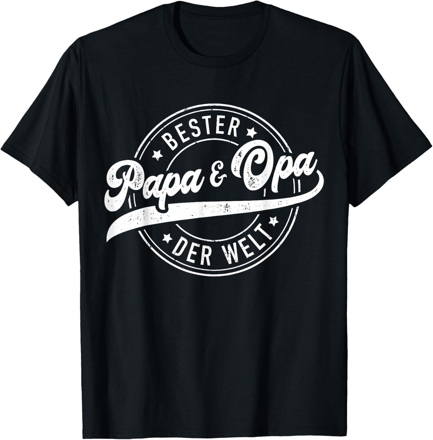 Bester Papa und Opa zum Vatertag, Geburtstag und Weihnachten T-Shirt - T-Shirt | Black