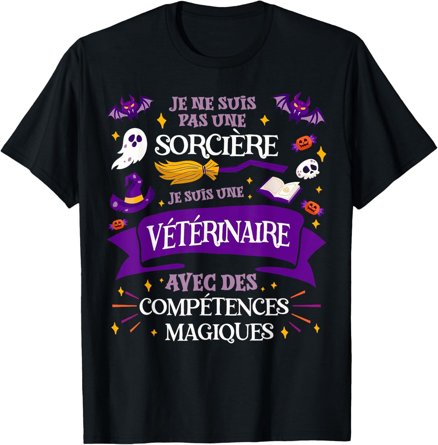 Not A Witch I Am A Veterinary Gift T-Shirt - T-Shirt | Black